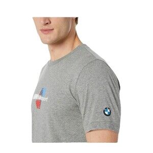Mens BMW Motorsport Big Logo Tee Gray 100% Cotton Shirt Size XL By Puma Way 1